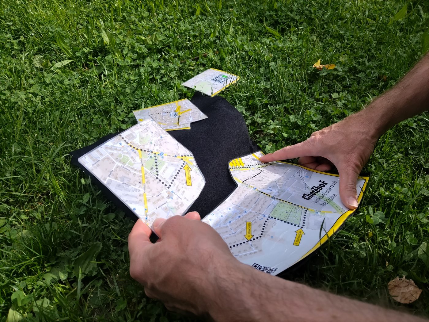 Mapa trasy hry Zásilka
