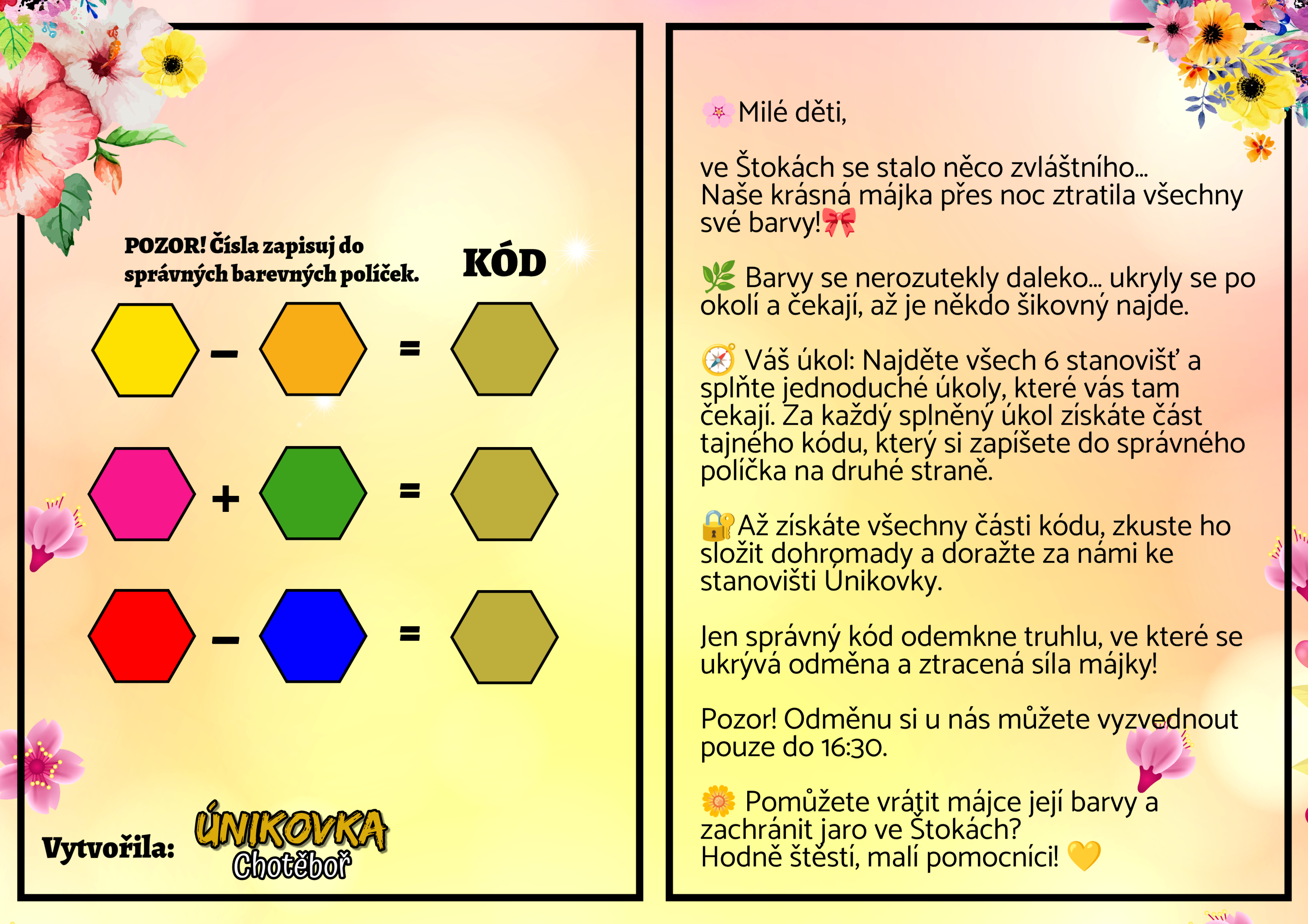 Úniková hra na míru 1